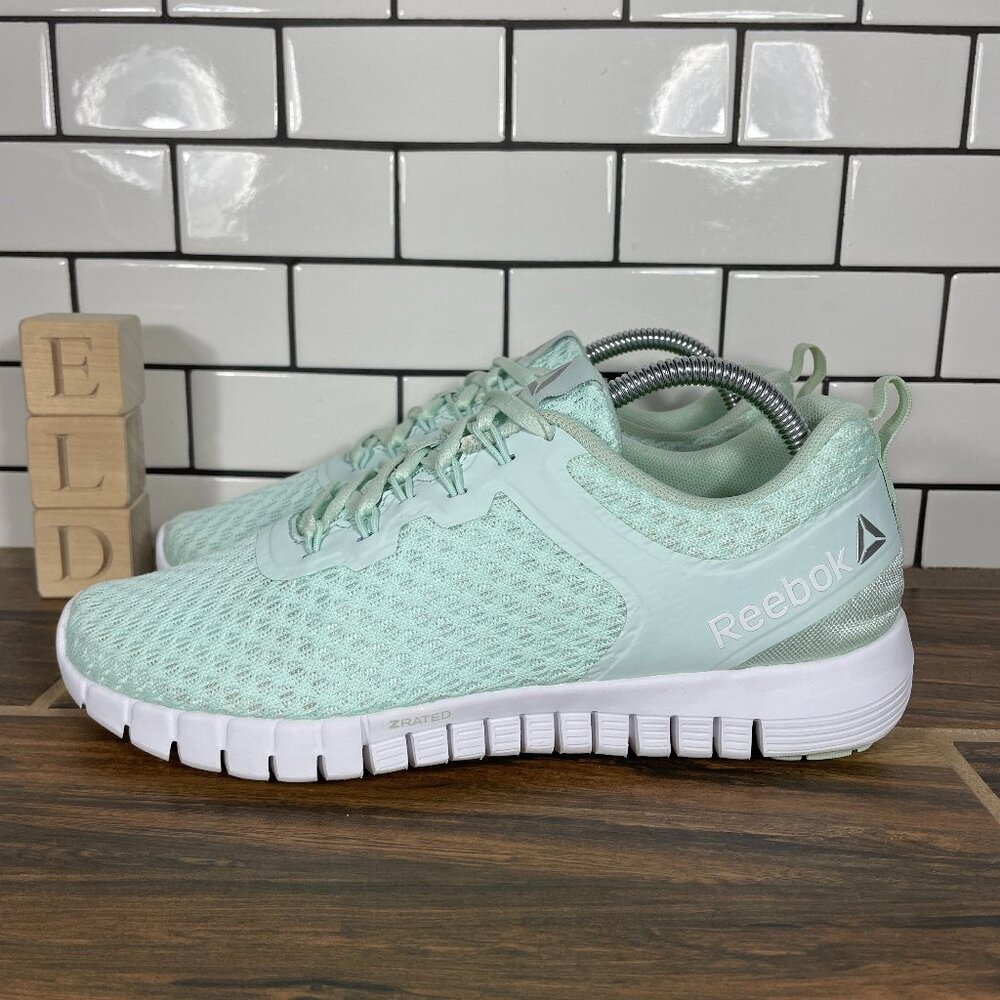Reebok ZQuick Lite Running Shoes Womens Size 9 Green Low Top Athletic Sneakers